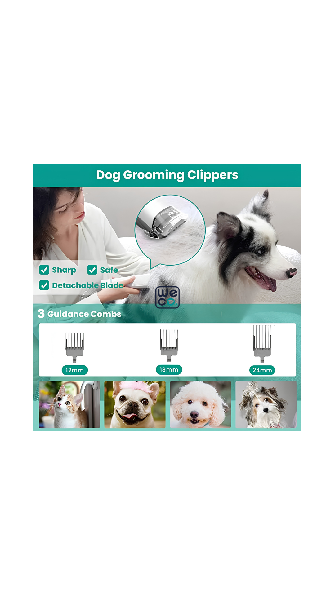 ست اصلاح خانگی سگ و گربه Pet Vaccum Cleaner دارای ۶ سری