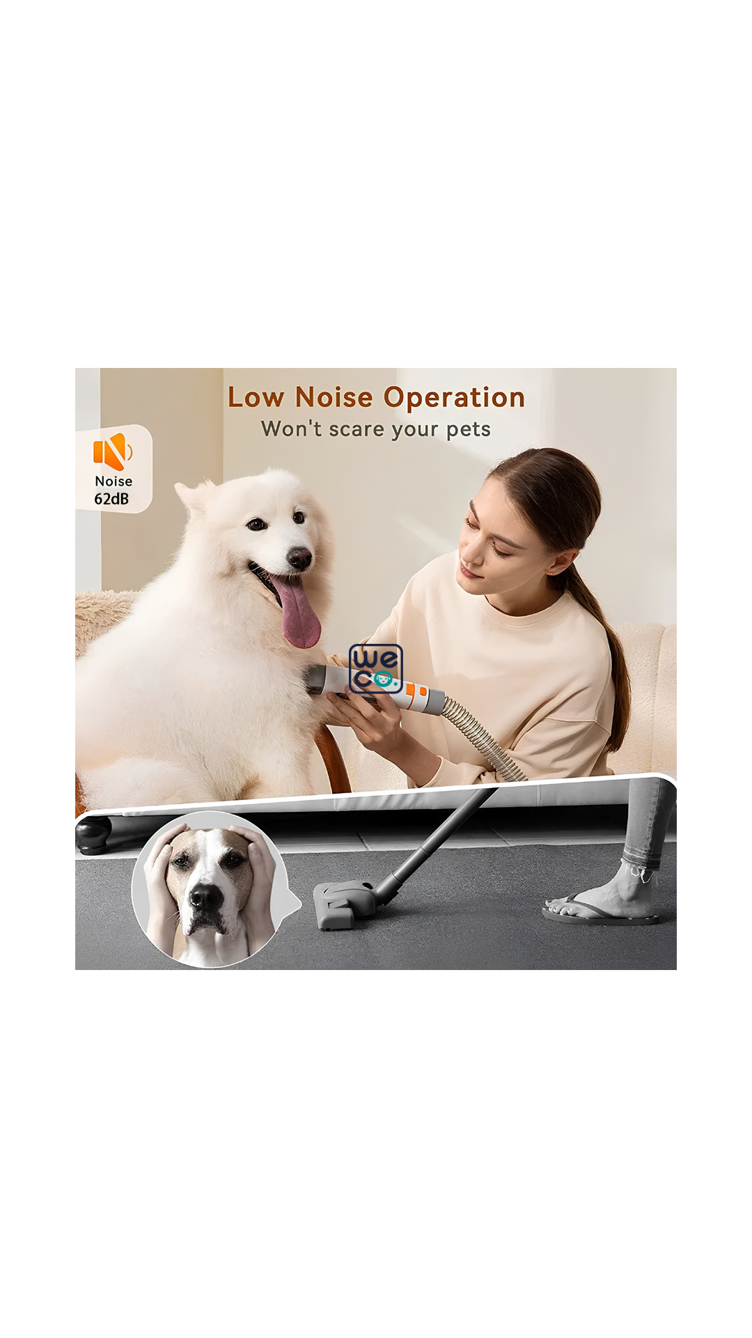 ست اصلاح خانگی سگ و گربه Pet Vaccum Cleaner دارای ۶ سری