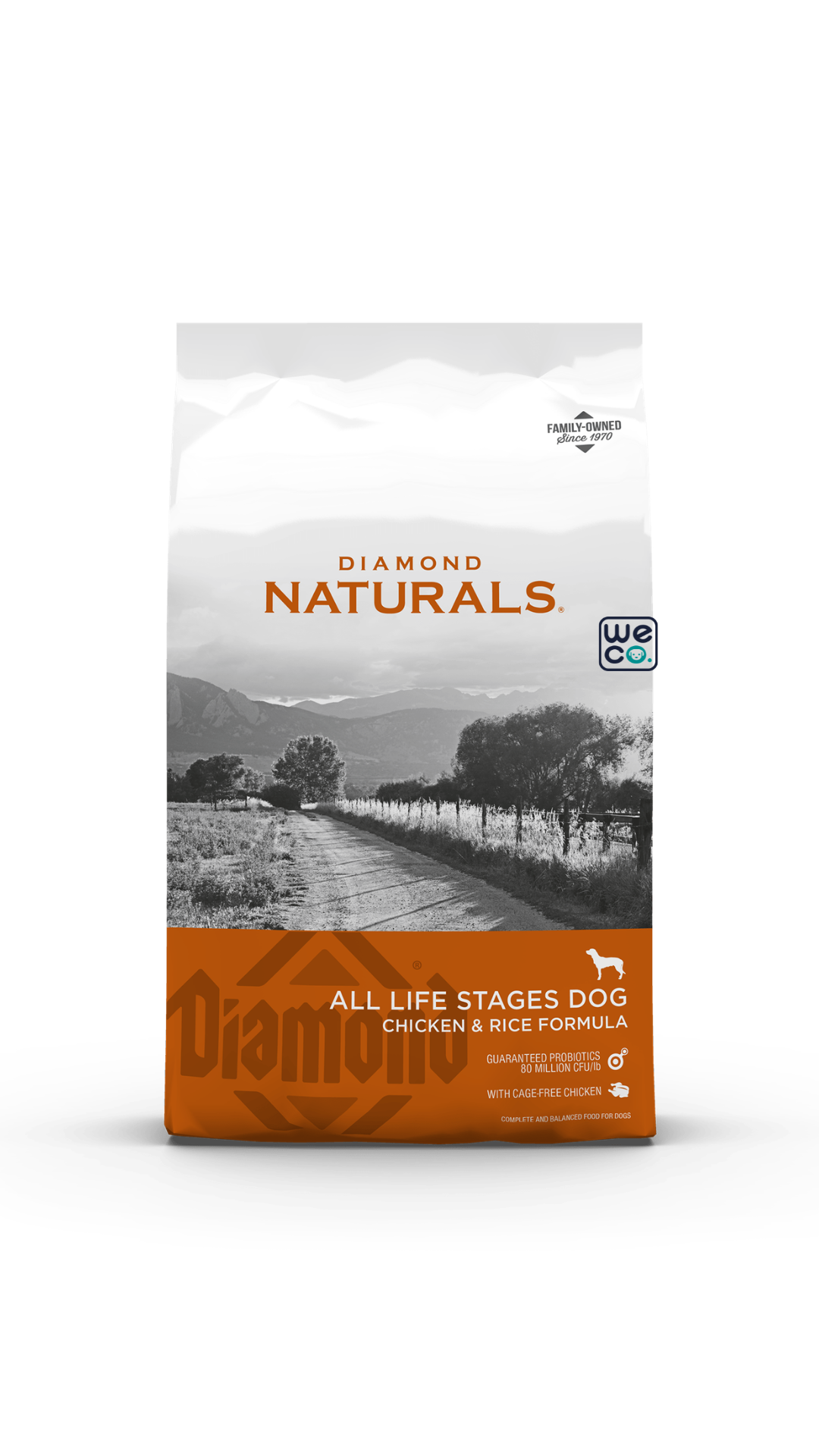 غذاي خشک 15 کيلويي Natural daimond سگ chicken and rice (all life stage)
