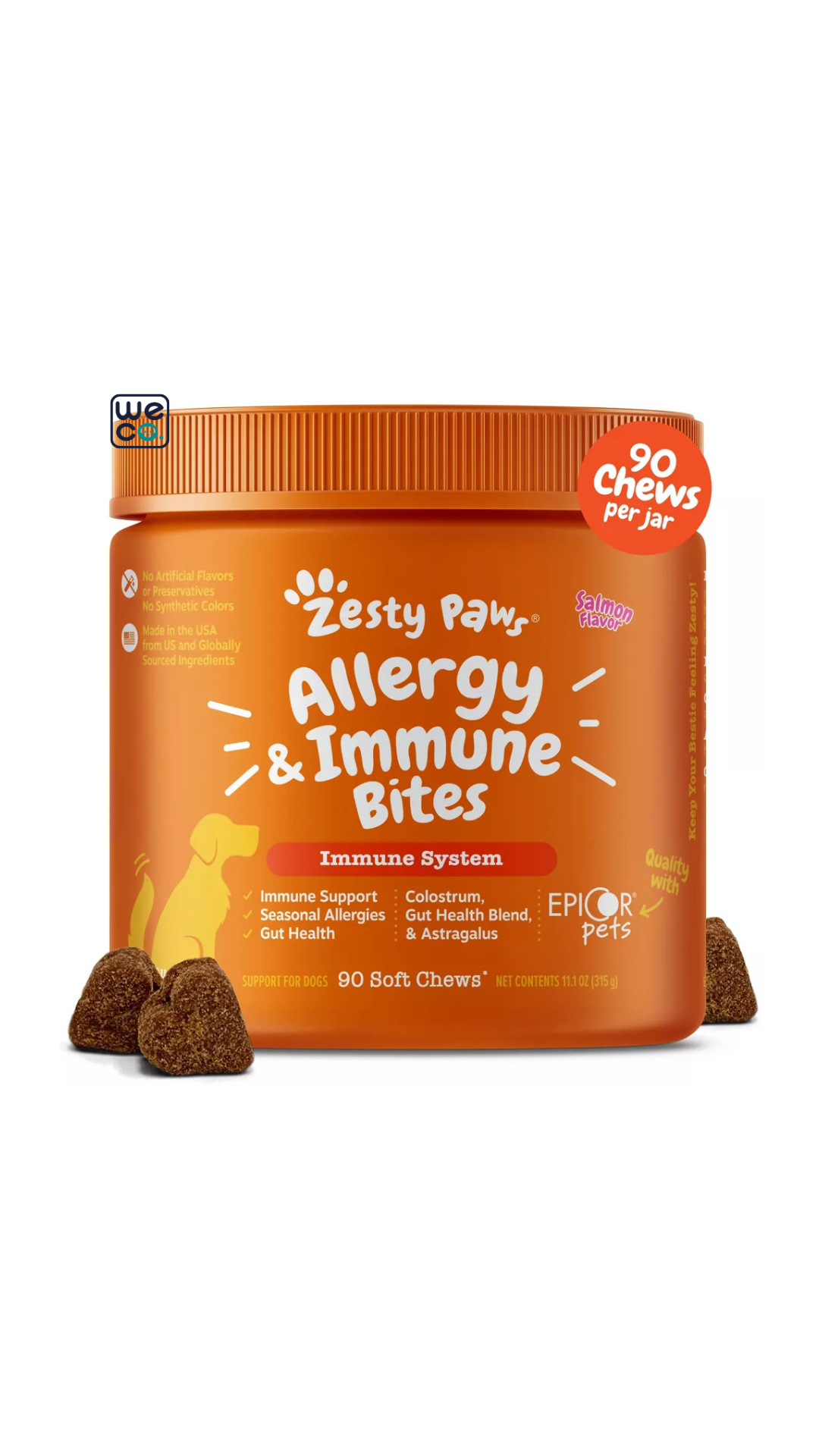مکمل آلرژی Allergy Immune با طعم سالمون Zesty paws