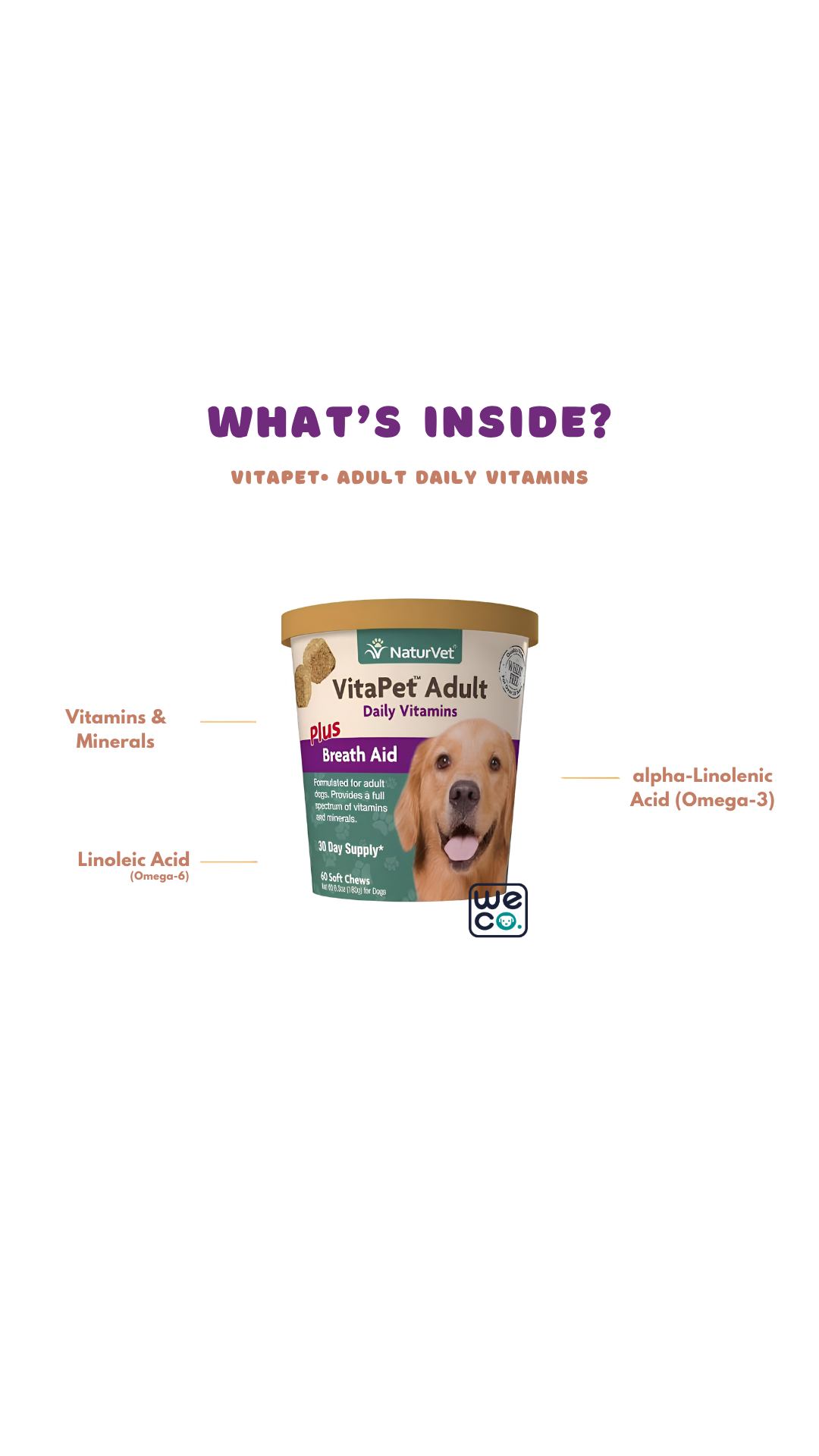 chew ويتا پت VitaPet Adult NaturVet قوطي 60 عددي