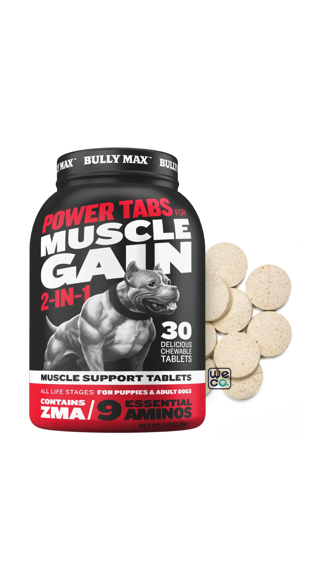 قرص 60  عددي برند Bully Max مدل Muscle gain (2 in 1)
