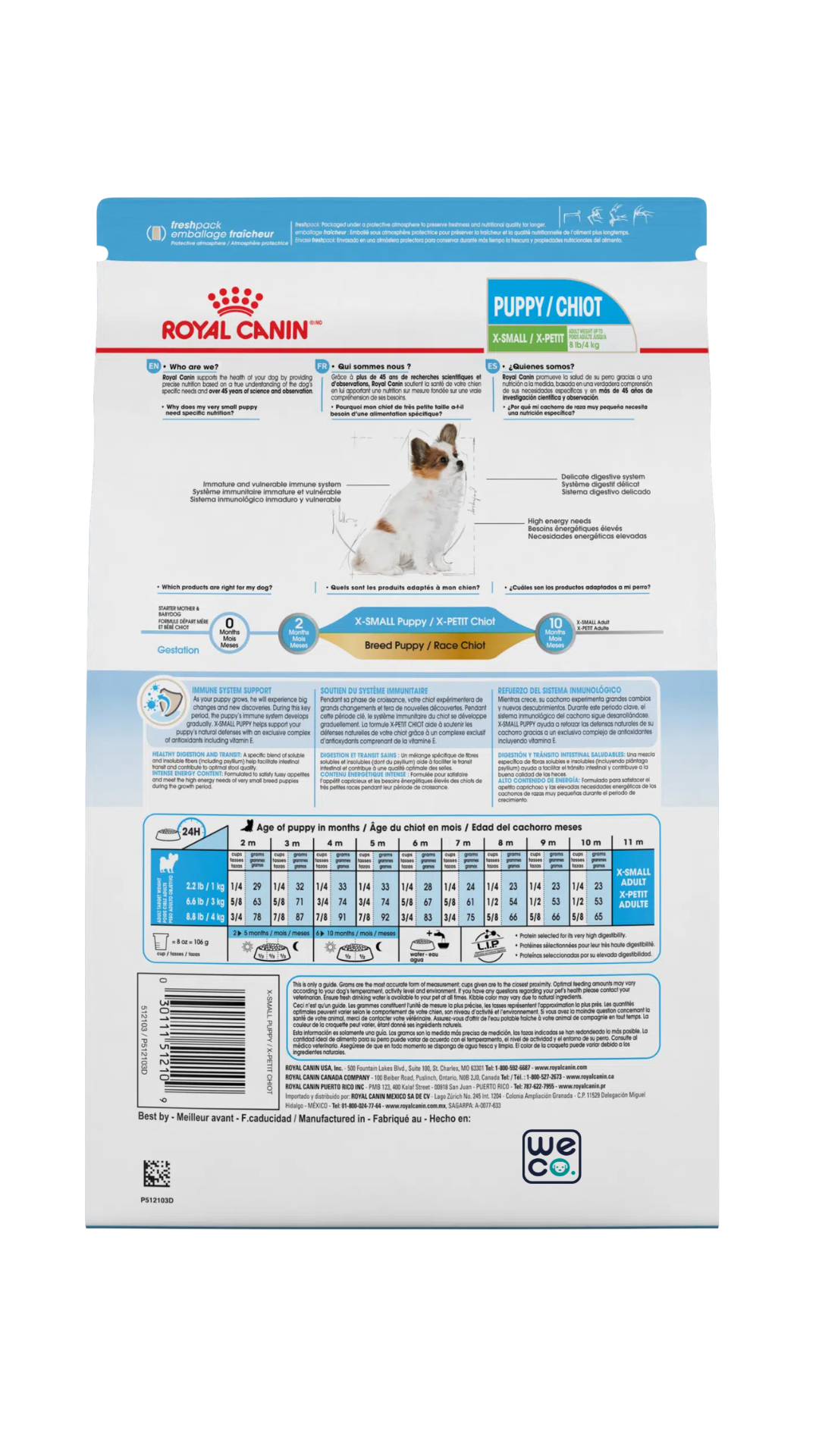 غذاي سگ رويال کنين Xsmall Puppy royal canine