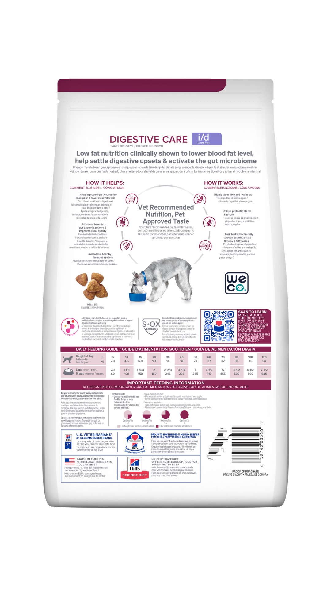 غذای خشک سگ هیلز Hill's Digestive Care l/d Low fat
