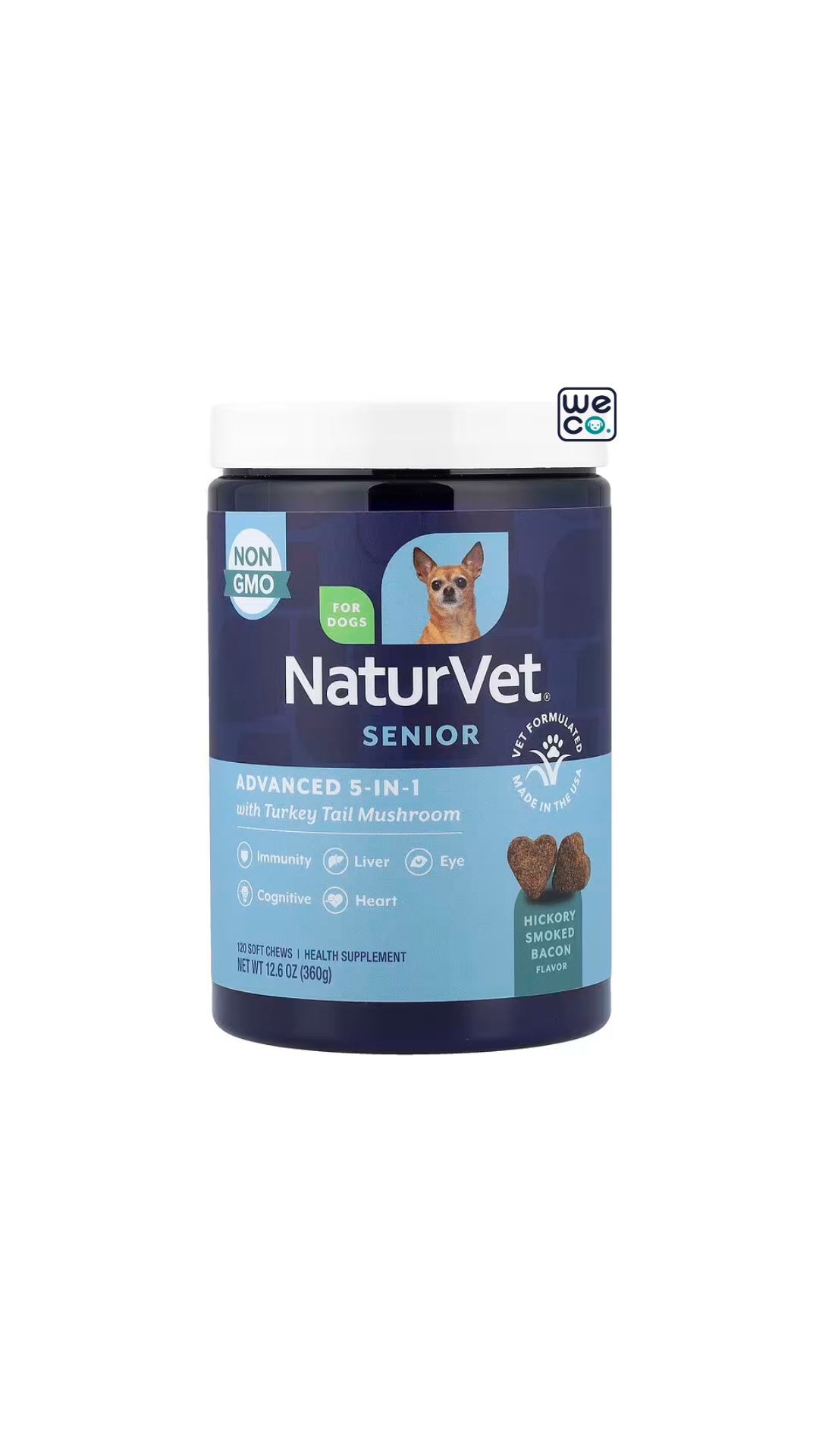 مکمل سگ هاي مسن Senior NaturVet قوطي 120 عددي
