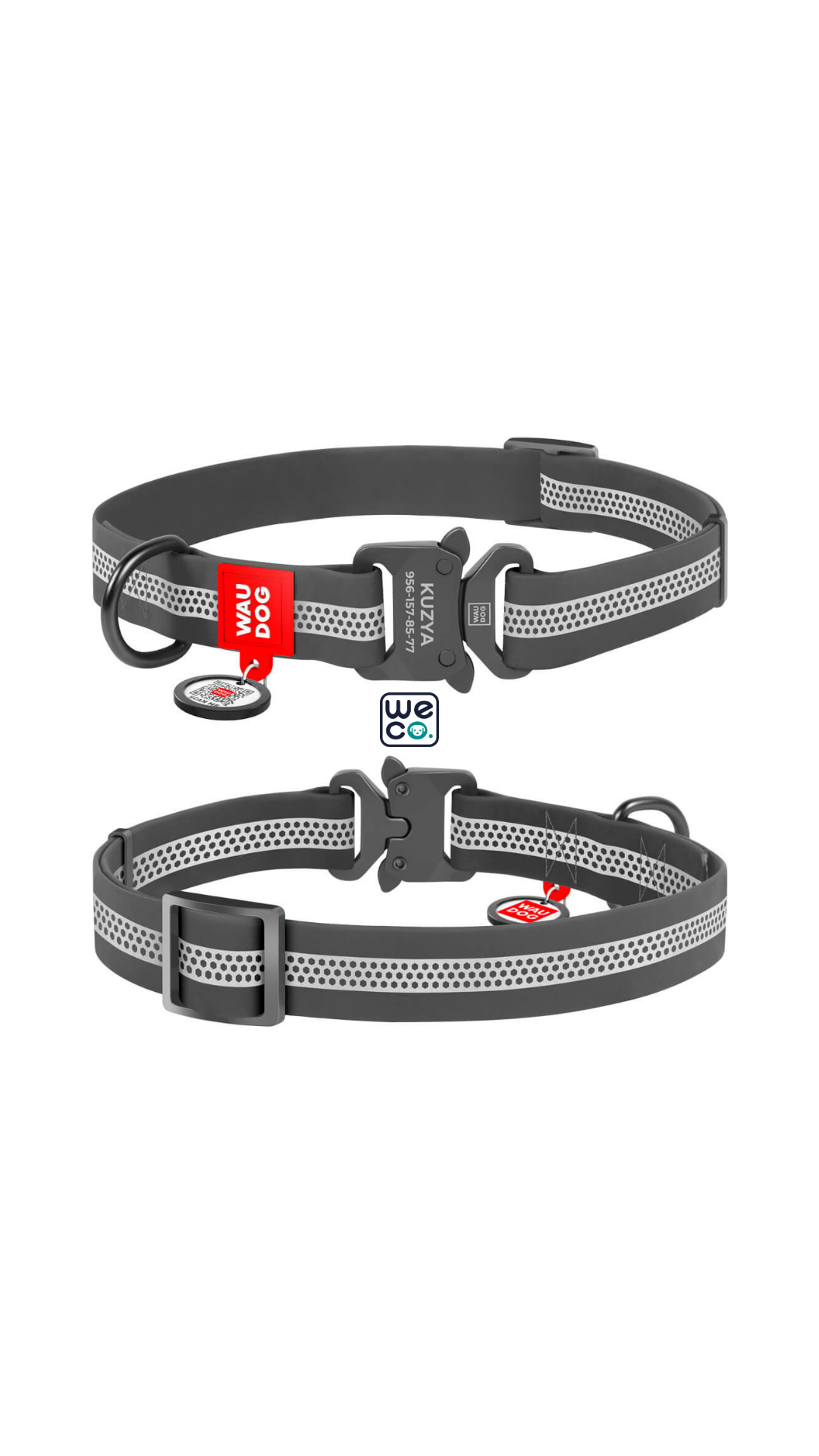 ست قلاده گردني و ليش Waudog مدل WaterProof (metal)