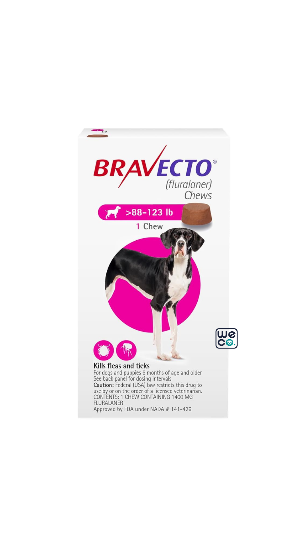 قرص ضد کک و کنه Bravecto