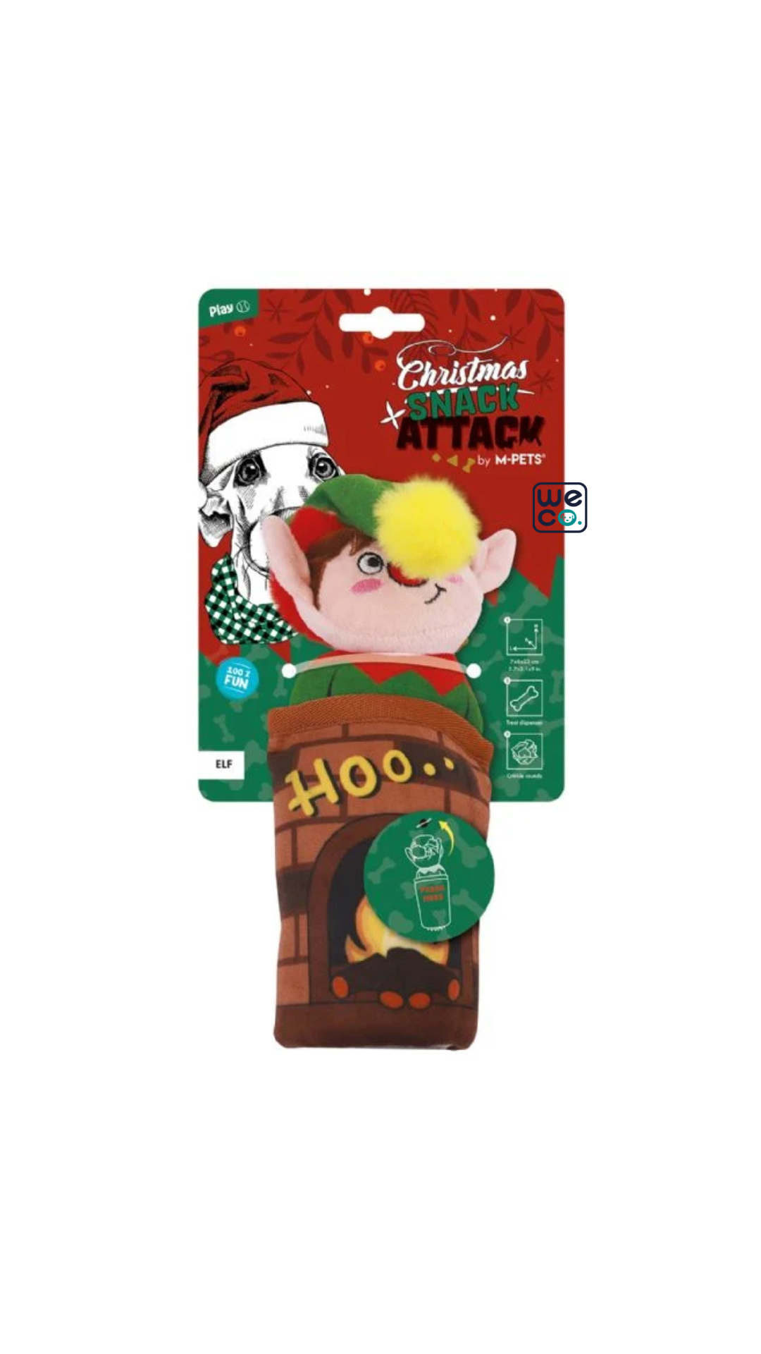 عروسک مخزن دار کريسمس M-pets christmas snack attack elf