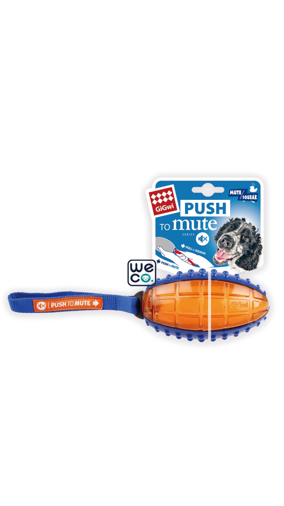 Gigwi Rugby Ball- Push to Mute