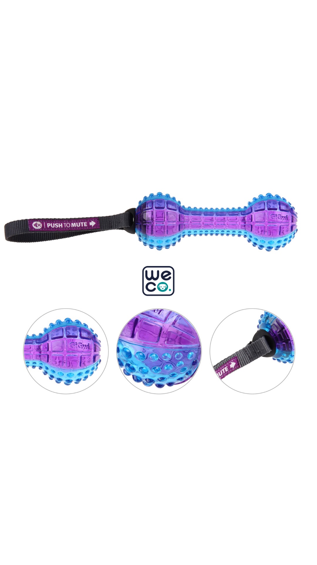 Gigwi Dumbbell Push to Mute