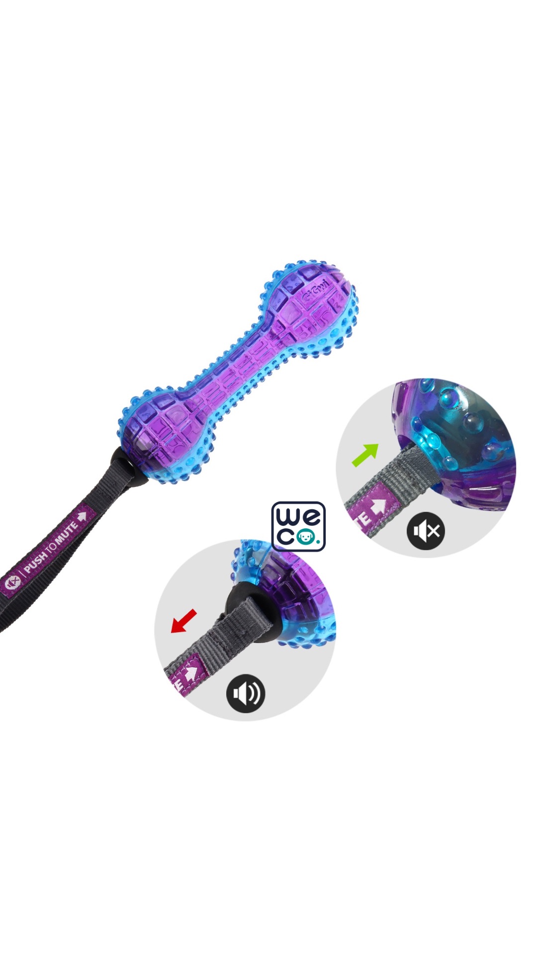 Gigwi Dumbbell Push to Mute