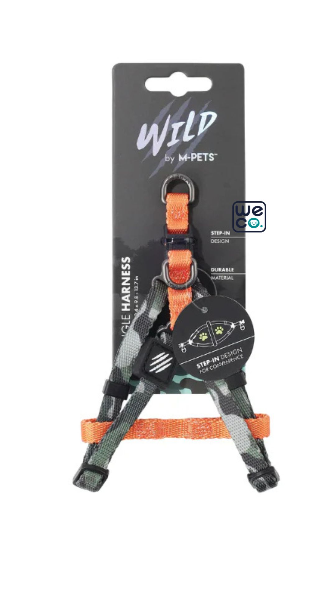 قلاده هارنس Wild jungle نارنجي M-Pets سايز S