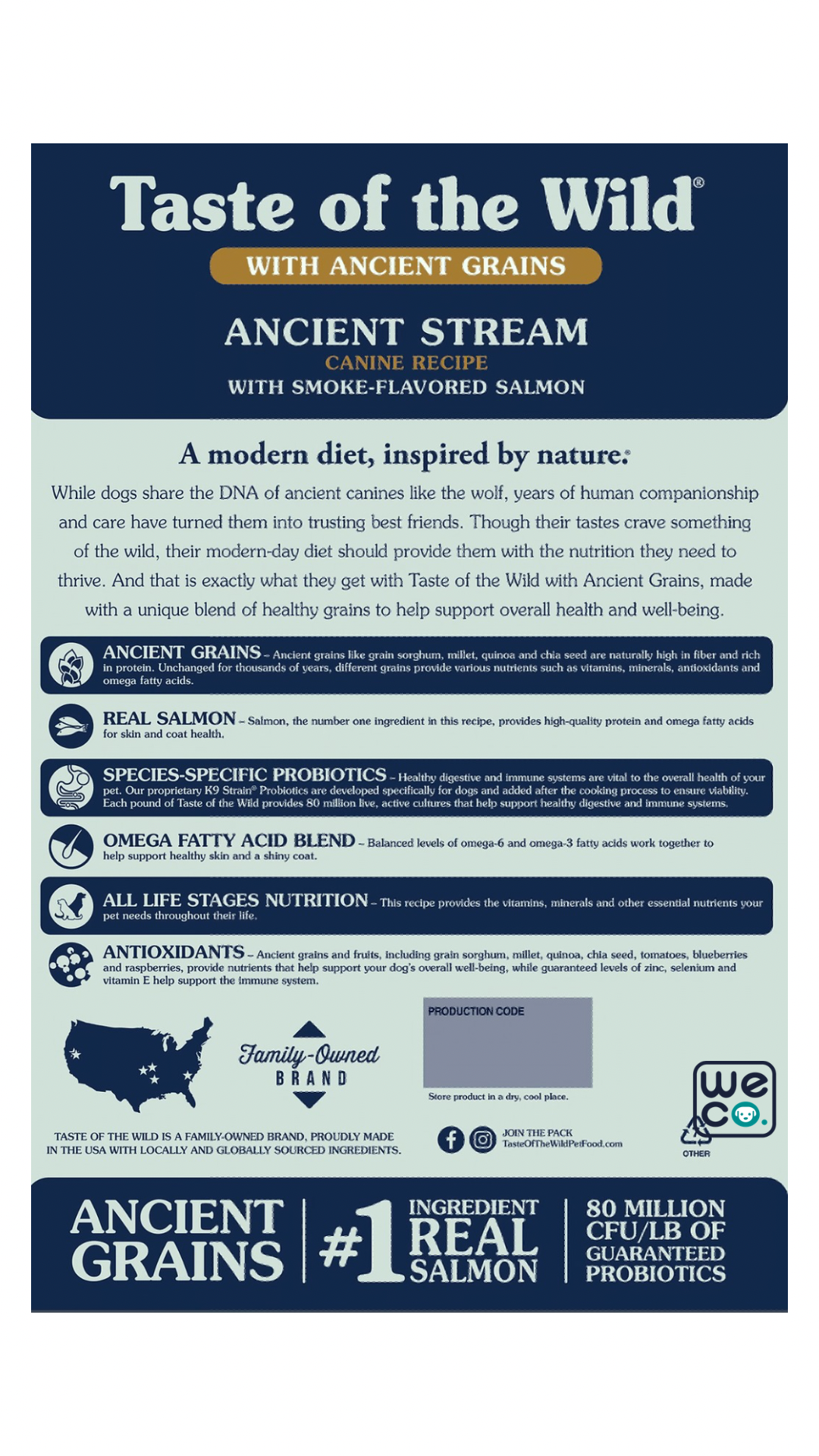 غذای خشک Taste Of The Wild مدل Ancient stream