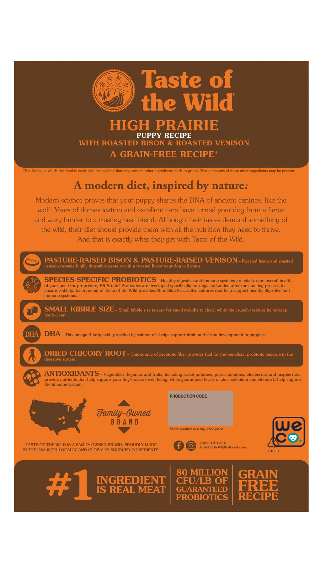 غذای خشک Taste Of The Wild مدل Puppy High Prairie