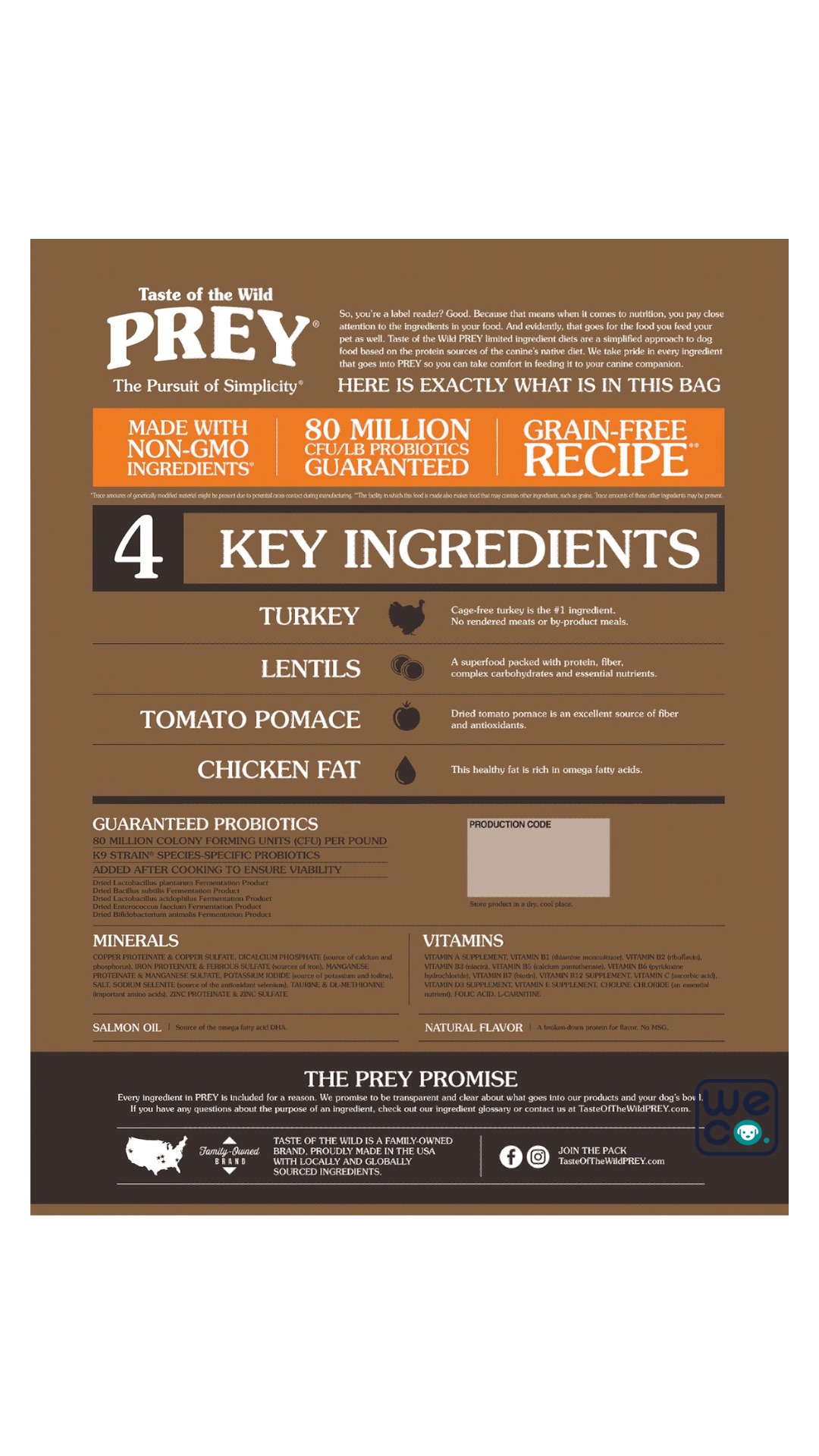 غذا خشک Taste Of The Wild مدل Prey Turkey