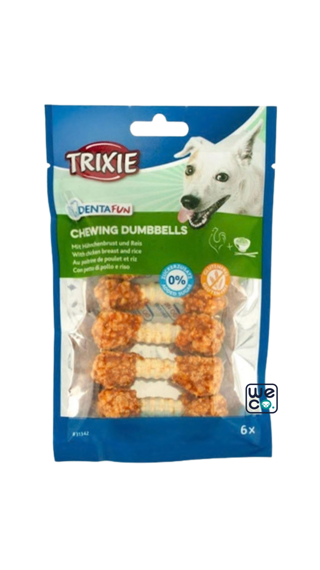 تشويقی دنتال سگ تريکسی مرغ و برنج 6عددی