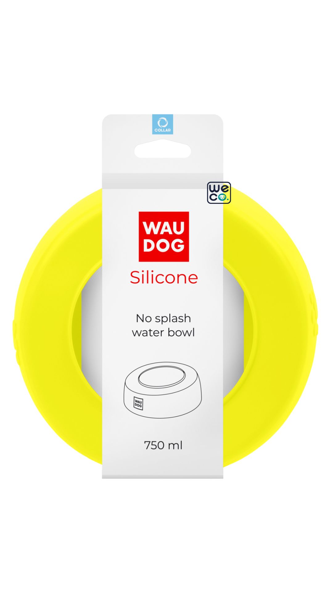 ظرف آب و غذا WauDog مدل Silicon No Splash 750cc