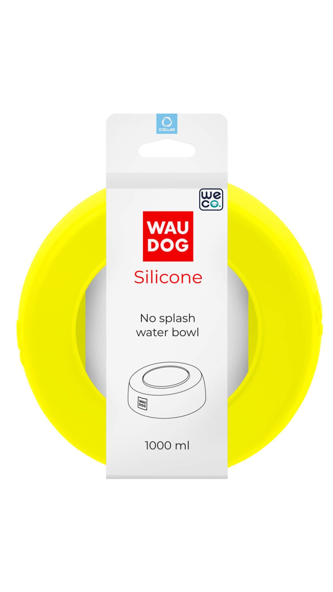 ظرف آب و غذا WauDog مدل Silicon No Splash 1L