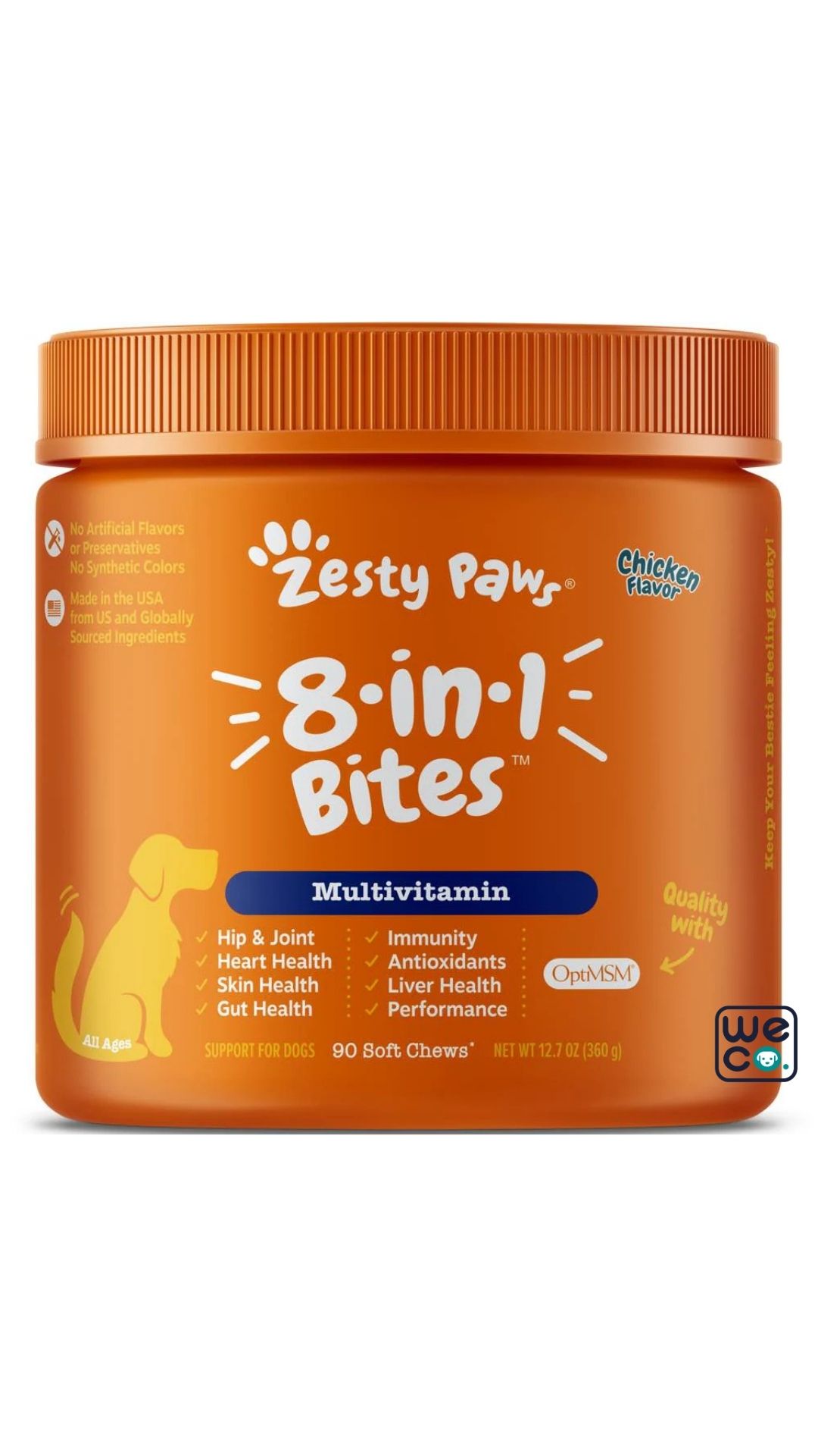 مولتی ويتامين 8in1 برند Zesty paw's