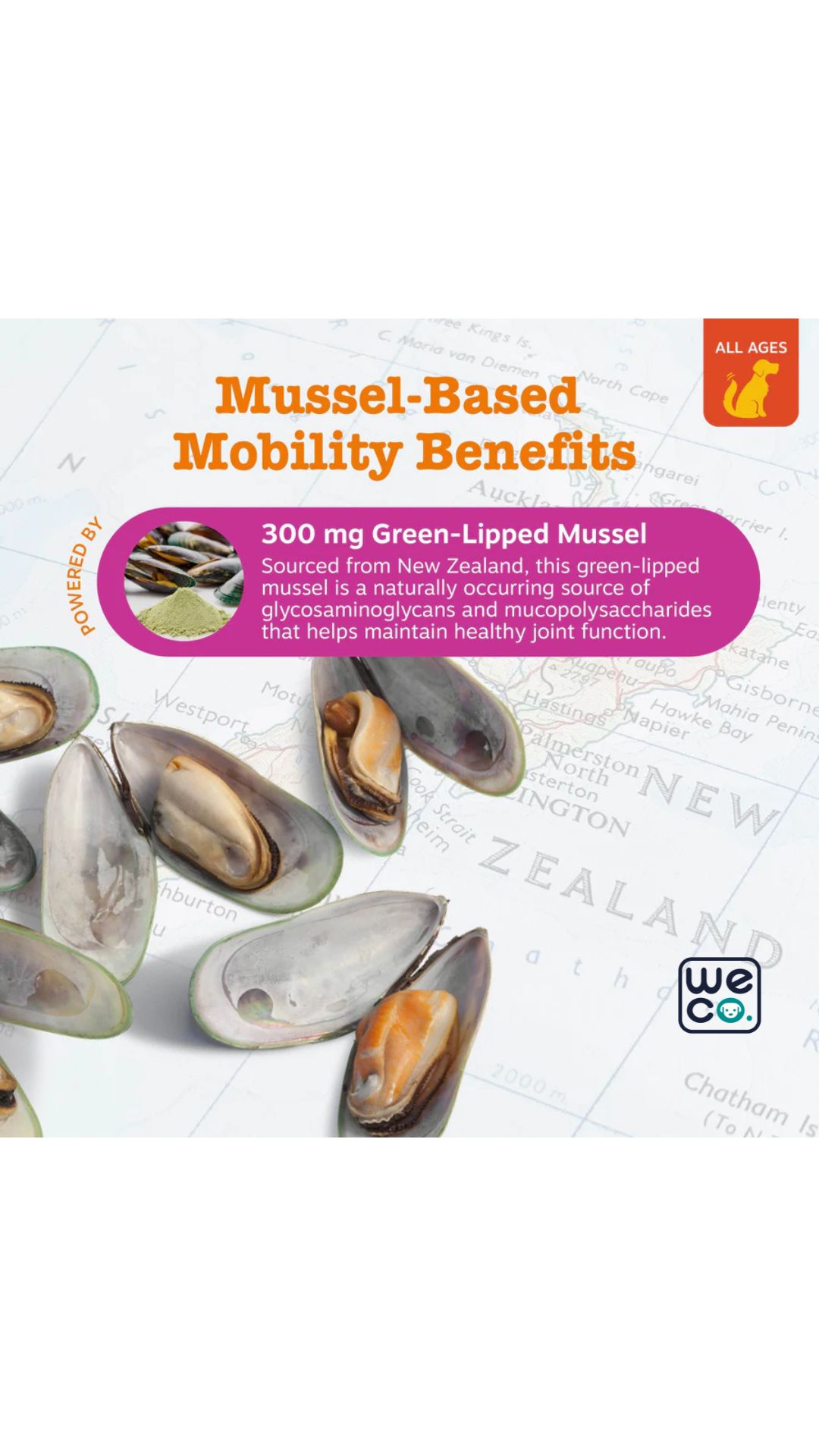 مکمل mussel مفاصل  ‌Zesty paw's