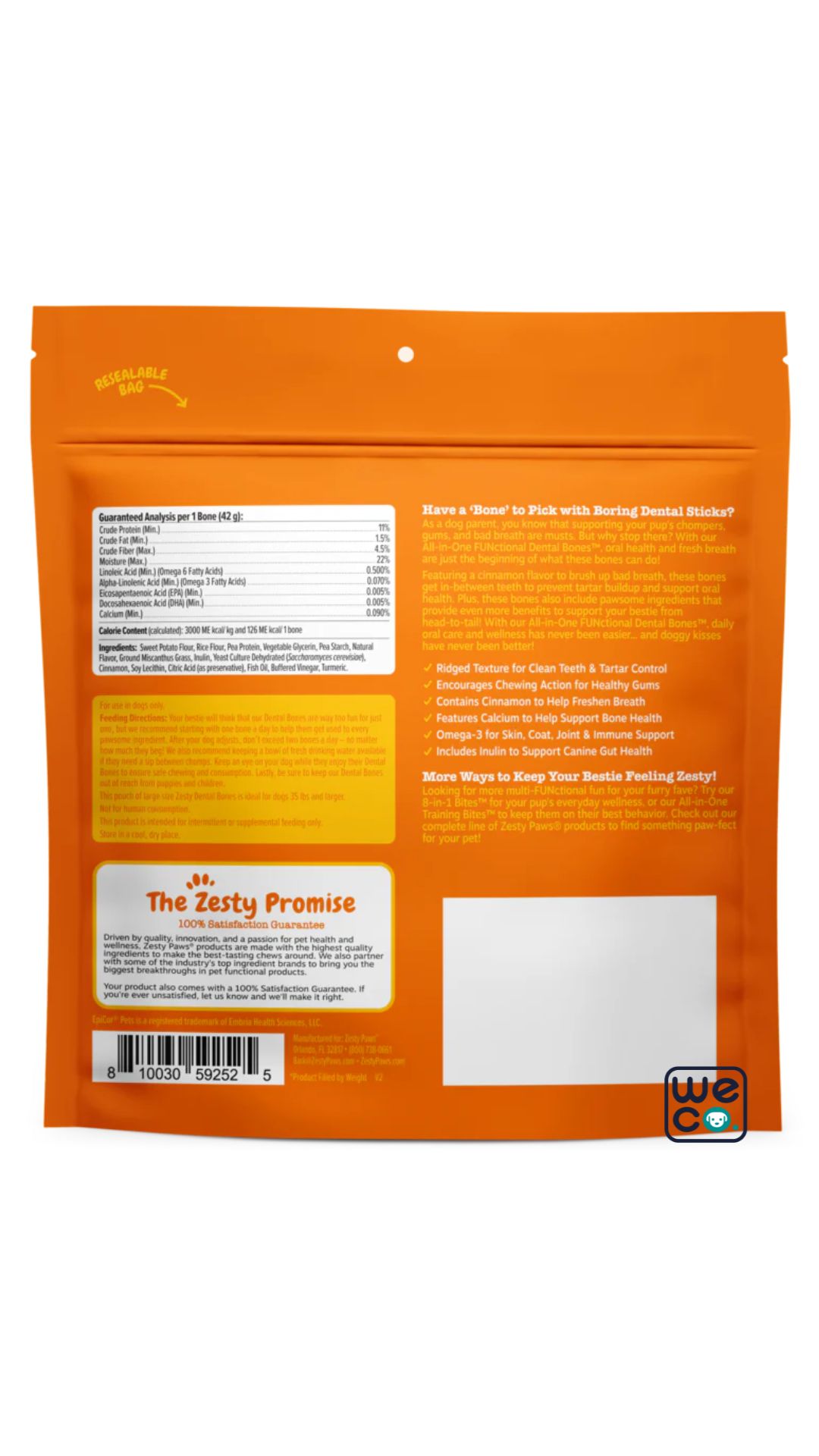 استخوان دنتال بزرگ Zesty paw's
