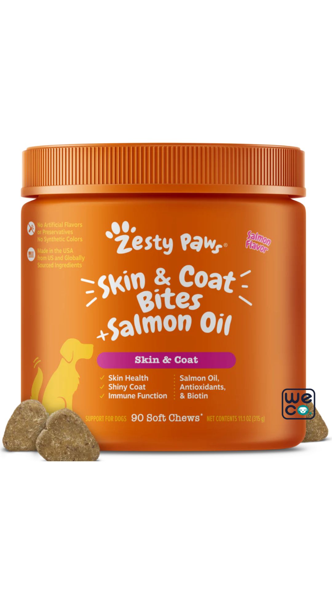 مکمل پوست و مو حاوی Salmon oil برند Zesty paw's